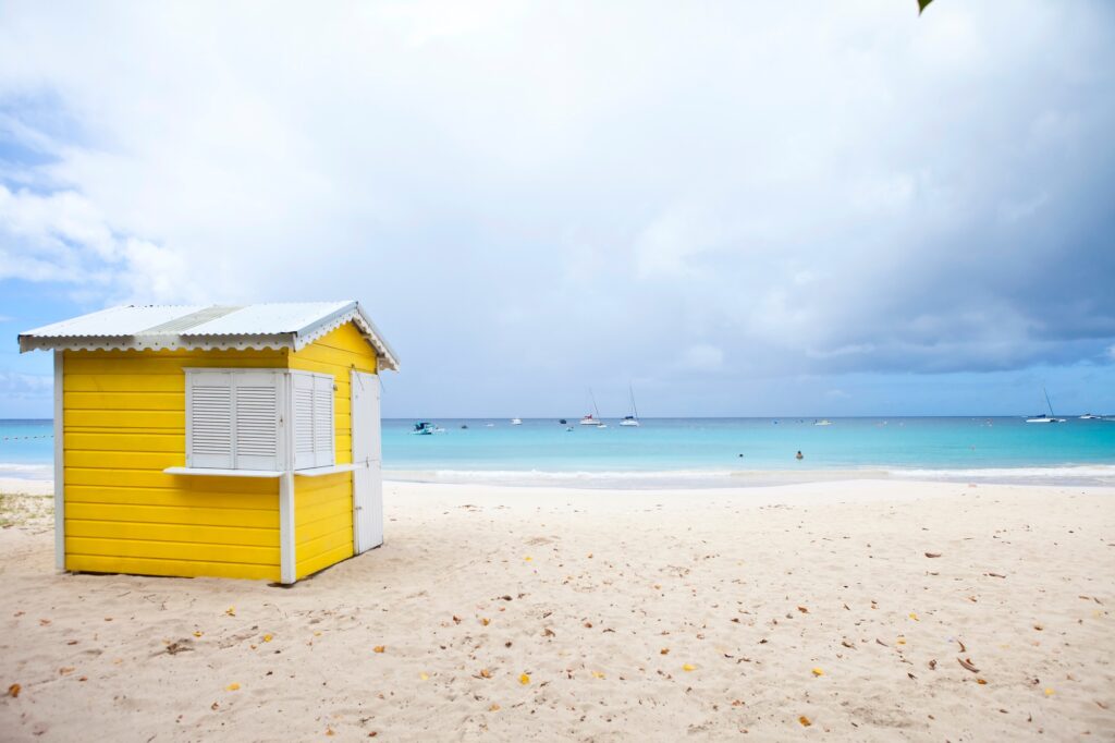 beach hut, barbados, best digital nomad spots