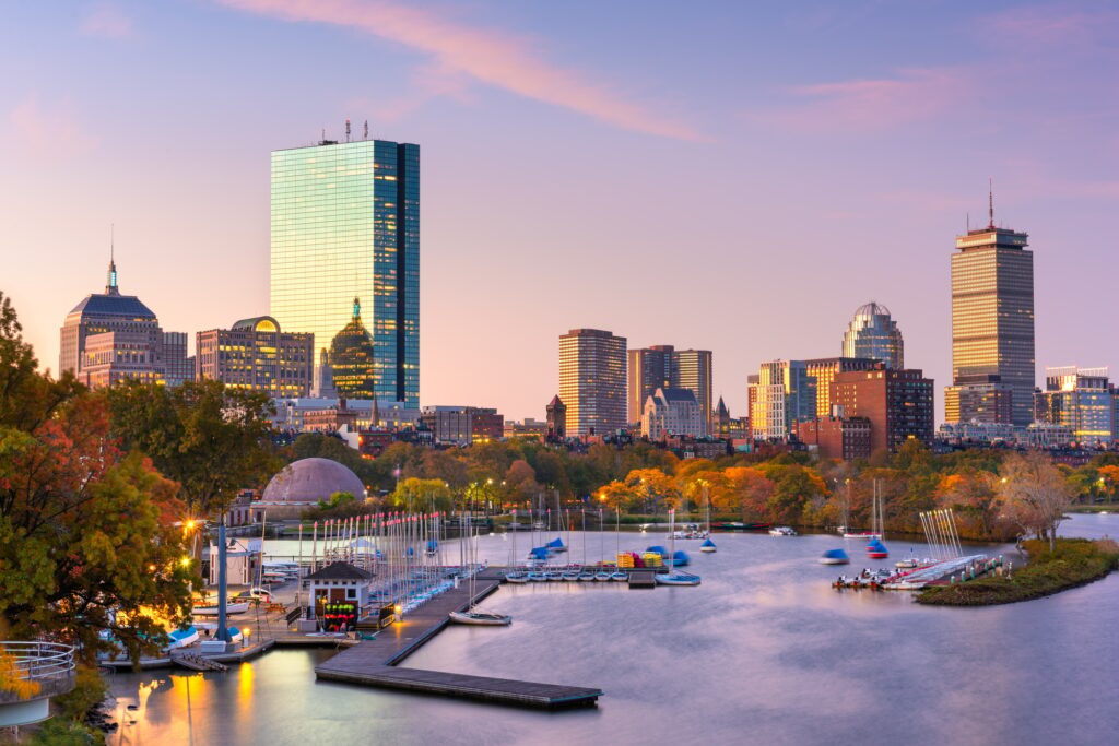 Boston, Massachusetts, USA skyline on the Charles River, best places to visit in the usa