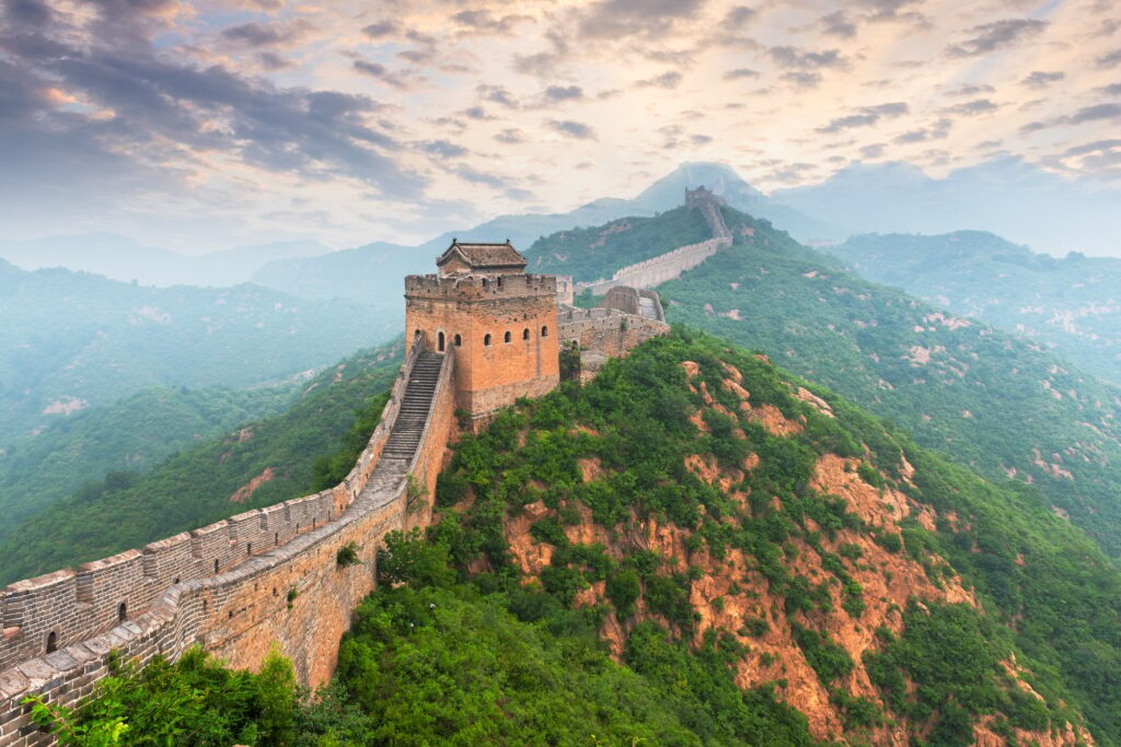 Great Wall of China at the Jinshanling section, most iconic landmarks in the world