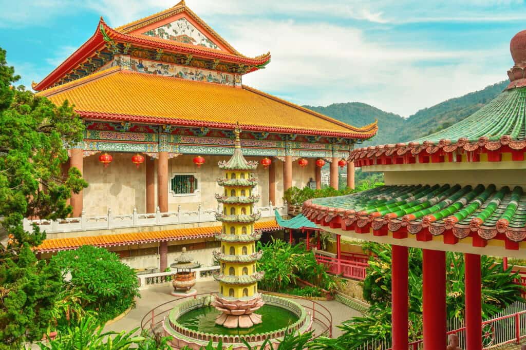 Kek Lok Si temple, a Chinese Buddhist temple situated in Air Itam in Penang, Malaysia, best digital nomad spots