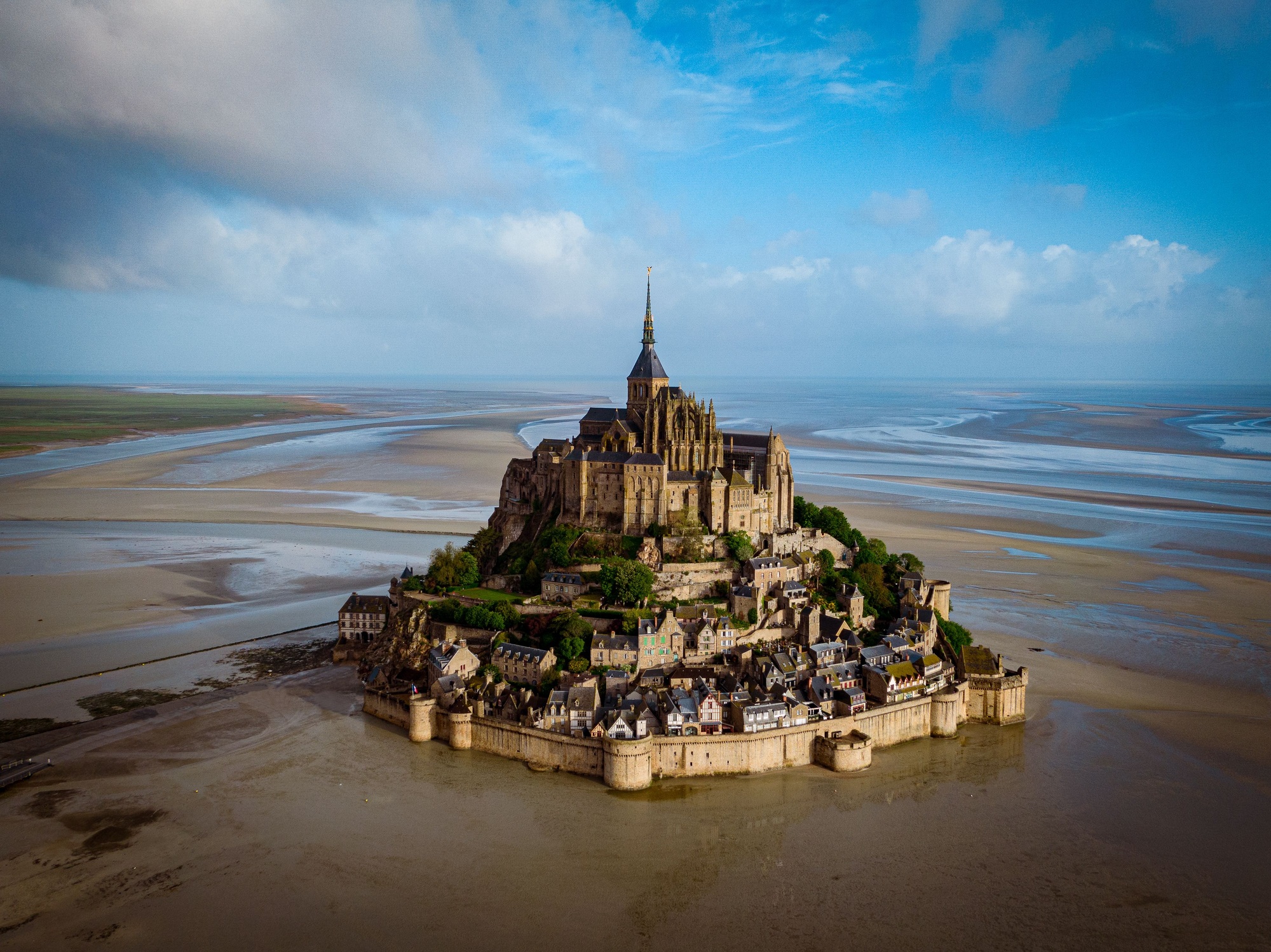 Scenic shot of the Mont-Saint-Michel in Normandy, France