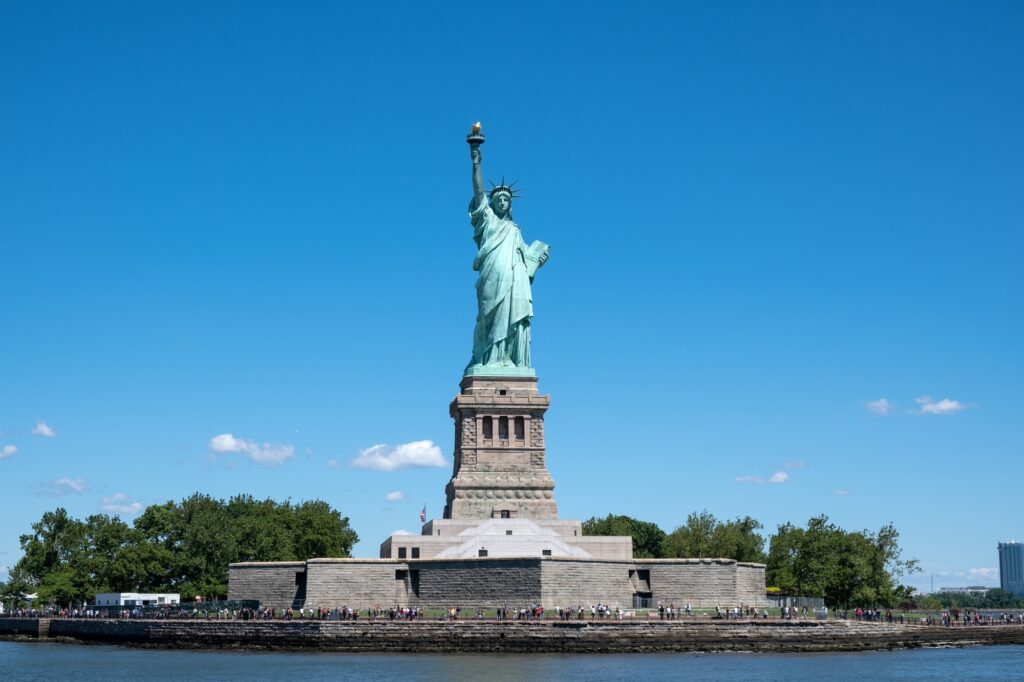 The Statue of Liberty at New York City, most iconic landmarks in the world