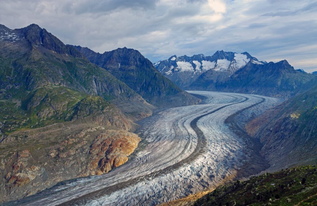 The Aletsch glacier in the alps, best places to visit in switzerland 